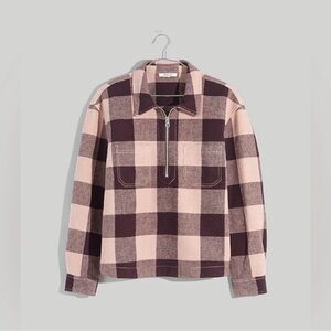 Plaid Quarter-Zip Shirt